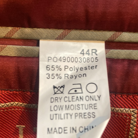 Izod Tuxedo Blazer Macy's Men's Store Black Double Button Notched Collar - Picture 3 of 5